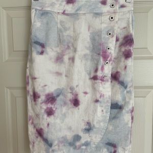 Anthropologie Tie Dye pencil skirt
